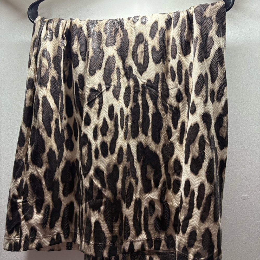 Chico's Beige and Brown Animal Print Skirt